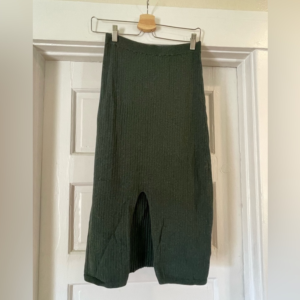 Free people knit skirt with front slit
